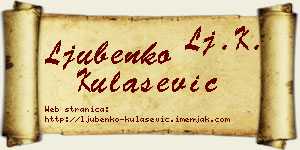 Ljubenko Kulašević vizit kartica